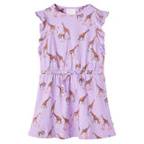 VidaXL robe enfant avec manches avec volants et cordon de serrage 92 lilas