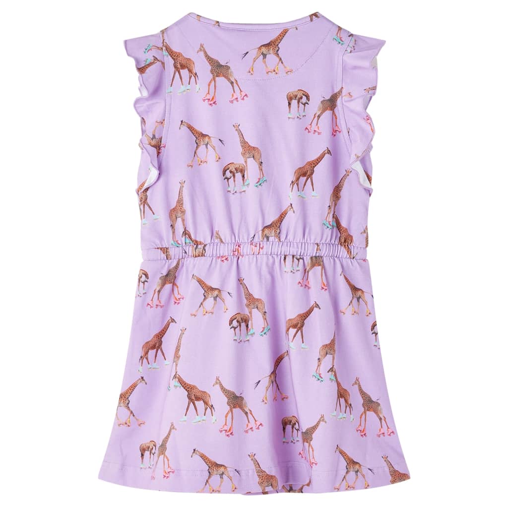 VidaXL robe enfant avec manches avec volants et cordon de serrage 92 lilas