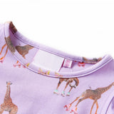 VidaXL robe enfant avec manches avec volants et cordon de serrage 92 lilas