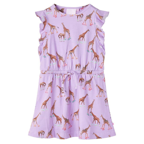 VidaXL Robe pour enfants avec manches à volants et cordon de serrage 104 lilas