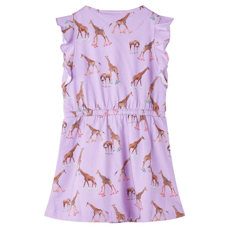 VidaXL Robe pour enfants avec manches à volants et cordon de serrage 104 lilas
