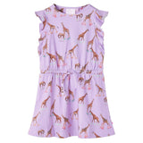 VidaXL Robe pour enfants avec manches à volants et cordon de serrage 116 lilas