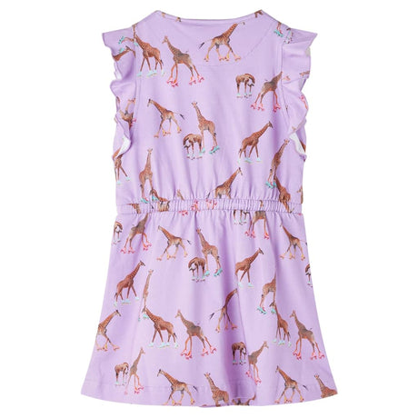 VidaXL Robe pour enfants avec manches à volants et cordon de serrage 116 lilas