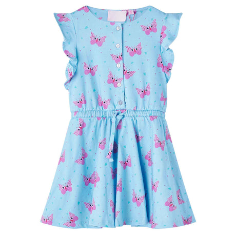VidaXL Robe enfant avec boutons sans manches 104 bleu