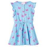 VidaXL Robe enfant avec boutons sans manches 116 bleu