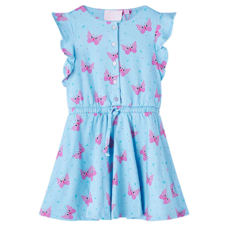 VidaXL Robe enfant avec boutons sans manches 116 bleu