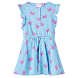 VidaXL Robe enfant avec boutons sans manches 128 bleu
