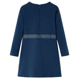 VidaXL Robe enfant à manches longues 104 bleu marine