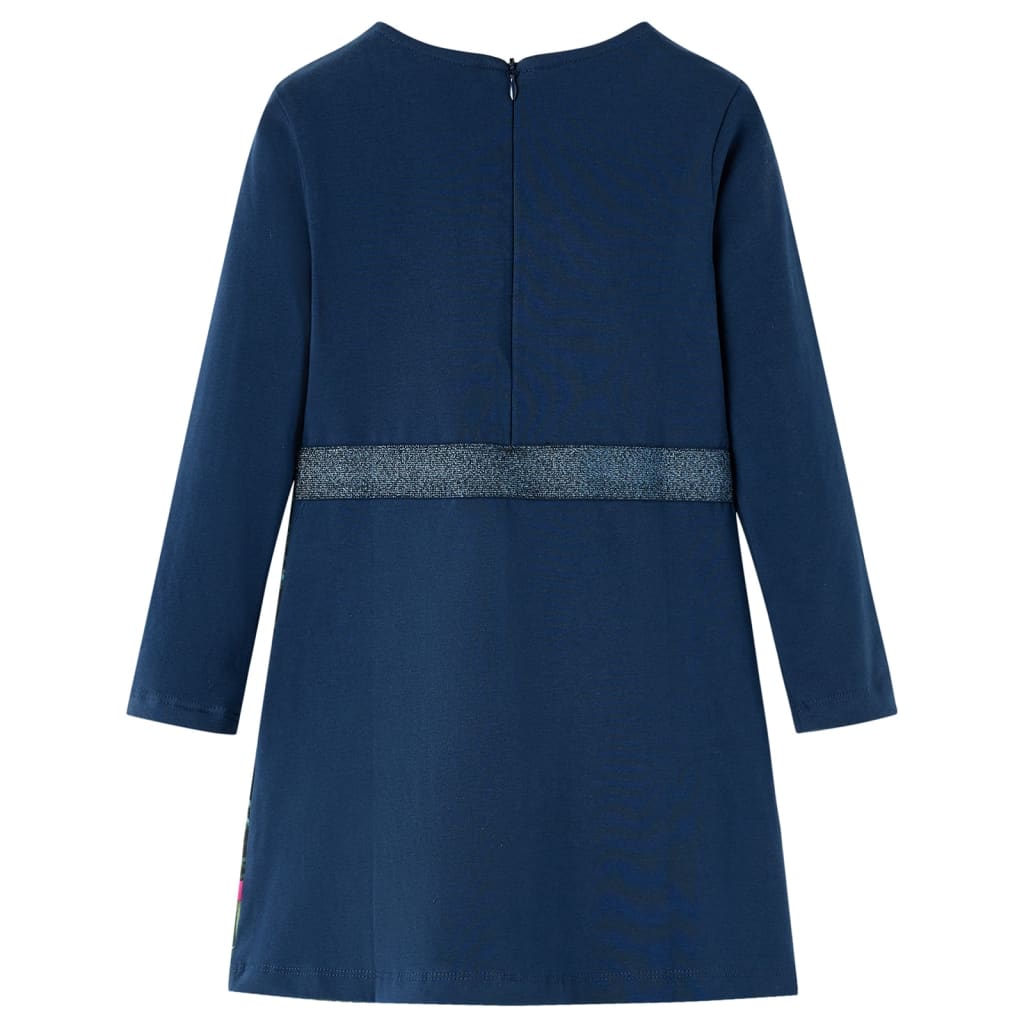 VidaXL Robe enfant à manches longues 116 bleu marine