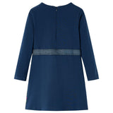 VidaXL Robe enfant à manches longues 116 bleu marine