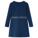 VidaXL Robe enfant à manches longues 140 bleu marine