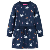 VidaXL Robe enfant à manches longues 104 bleu marine