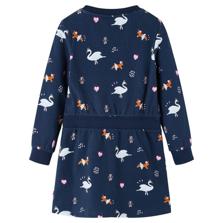 VidaXL Robe enfant à manches longues 116 bleu marine