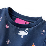 VidaXL Robe enfant à manches longues 116 bleu marine