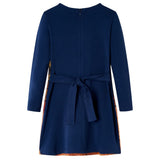 VidaXL Robe enfant à manches longues 104 bleu marine