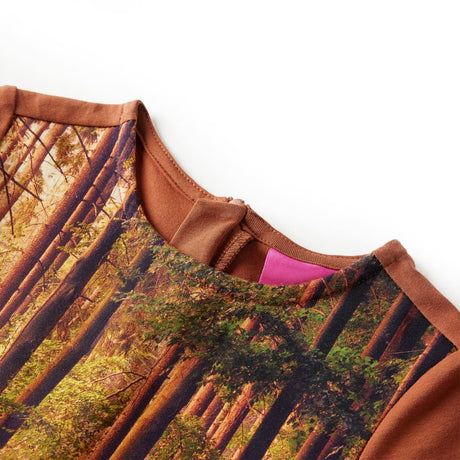 VidaXL Robe enfant à manches longues 128 couleur cognac