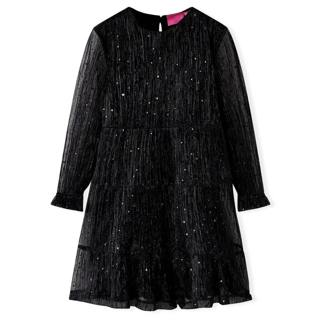 VidaXL Robe enfant à manches longues 92 noir