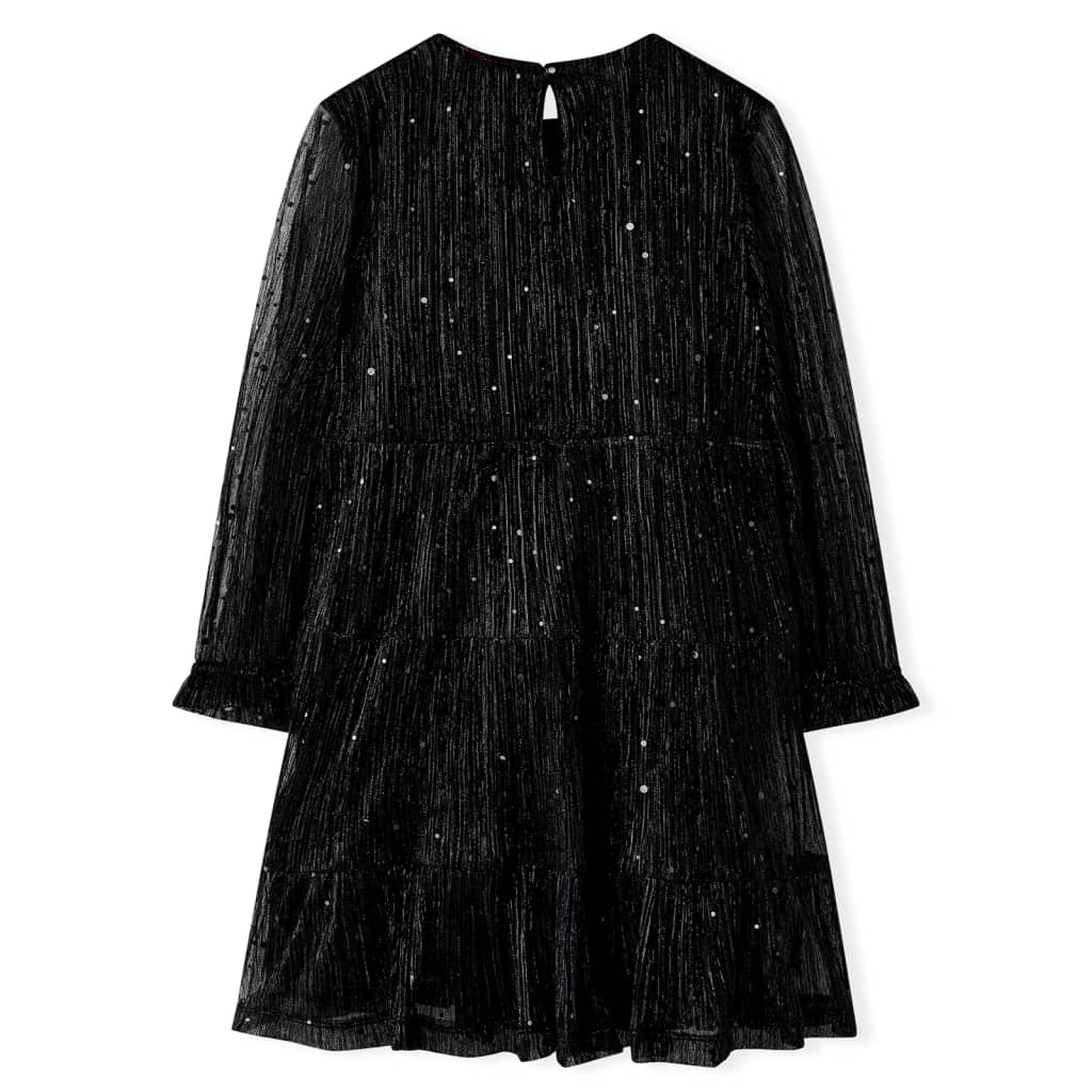 VidaXL Robe enfant à manches longues 92 noir