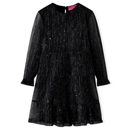 VidaXL Robe enfant à manches longues 104 noir