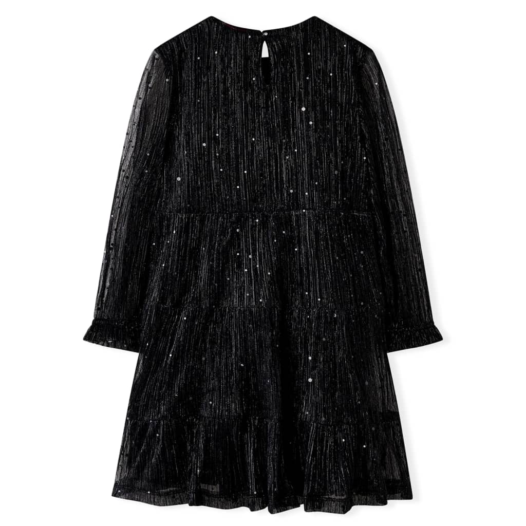 VidaXL Robe enfant à manches longues 116 noir