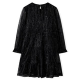 VidaXL Robe enfant à manches longues 128 noir