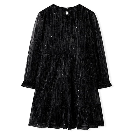 VidaXL Robe enfant à manches longues 128 noir
