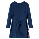 VidaXL Robe enfant à manches longues 116 bleu marine