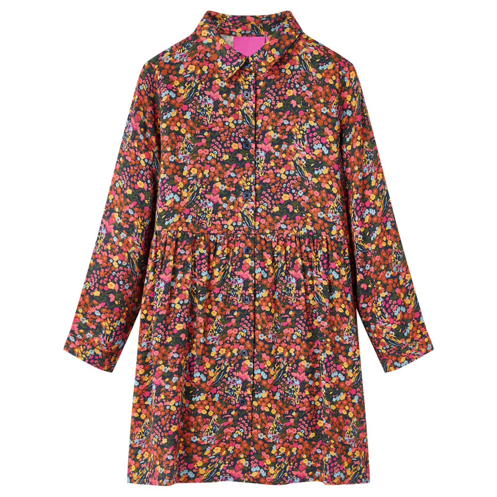 VidaXL Robe enfant à manches longues 140 multicolore