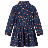 VidaXL Robe enfant à manches longues 116 bleu marine