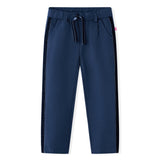 Vidaxl Children's pants with black piping 116 navy blue