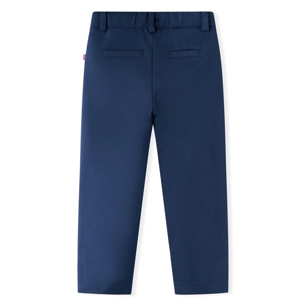 Vidaxl Children's pants with black piping 128 navy blue