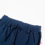 Vidaxl Children's pants with black piping 140 navy blue