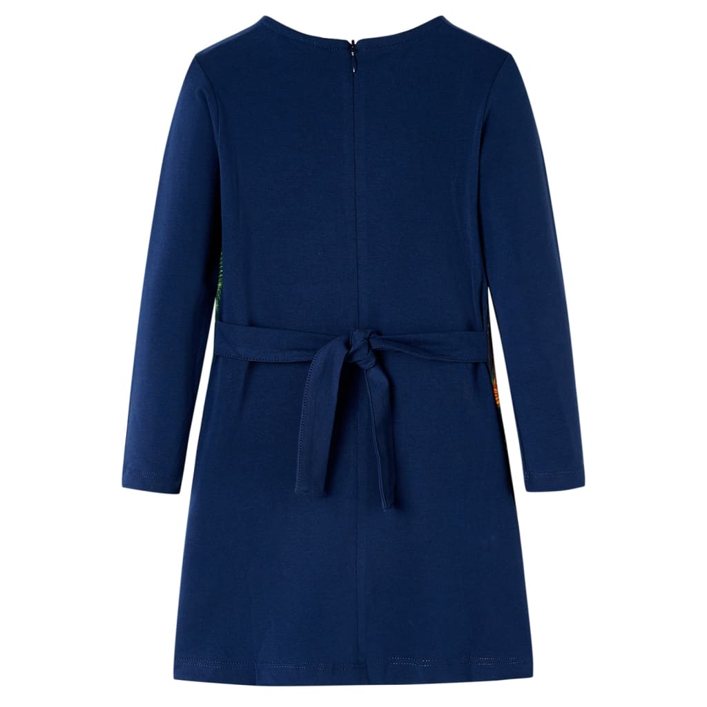 VidaXL Robe enfant à manches longues 104 bleu marine