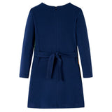 VidaXL Robe enfant à manches longues 104 bleu marine