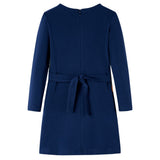 VidaXL Robe enfant à manches longues 116 bleu marine