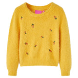 Vidaxl Children's sweater knitted 92 ocher -colored