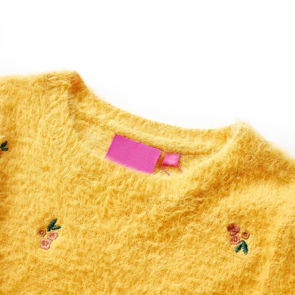 Vidaxl Children's Sweter na drutach 92 Ocher -Colored