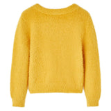 Vidaxl Children's sweater knitted 104 ocher -colored