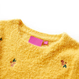 Vidaxl Children's sweater knitted 104 ocher -colored