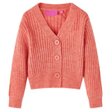 VidaXL Cardigan enfant tricoté 140 rose moyen