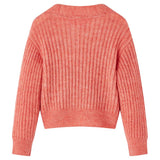 VidaXL Cardigan enfant tricoté 140 rose moyen