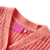 VidaXL Cardigan enfant tricoté 140 rose moyen
