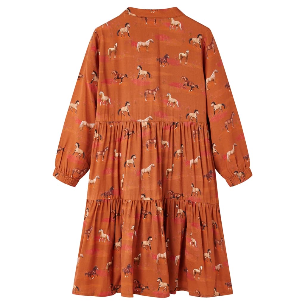 Vidaxl Children's Dress 92 Cognac -Colored