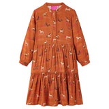 Vidaxl Children's Dress 104 Cognac Colored