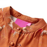 Vidaxl Abito per bambini 104 Cognac Colorato