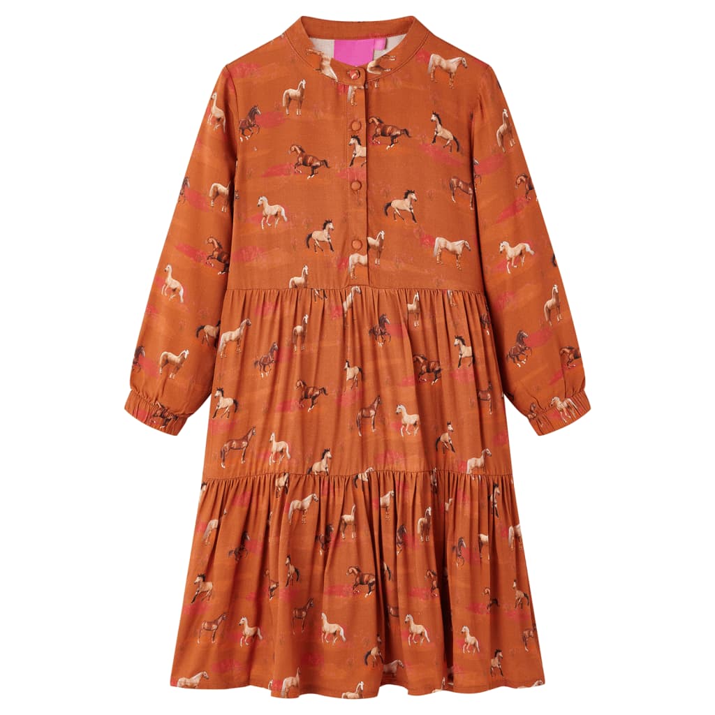 VidaXL Robe enfant 116 couleur cognac