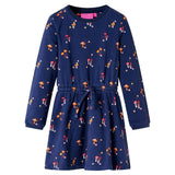 Vidaxl Vestido infantil 116 azul marino