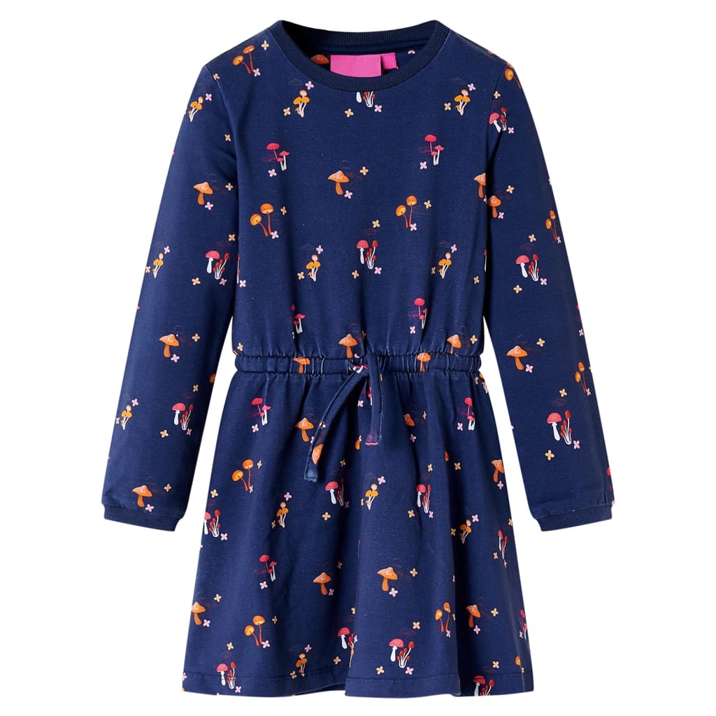 Vidaxl Children's Dress 140 Navy Blue