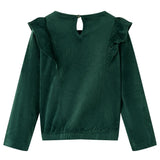 Vidaxl Children's blouse with ruffles 104 DonkerGroen