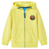 Vidaxl Children's vest with hood and zipper 128 light yellow